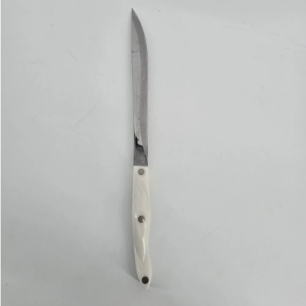 Cutco Model 1721 Trimer Knife in Pearl White Serrated Blade Made in USA